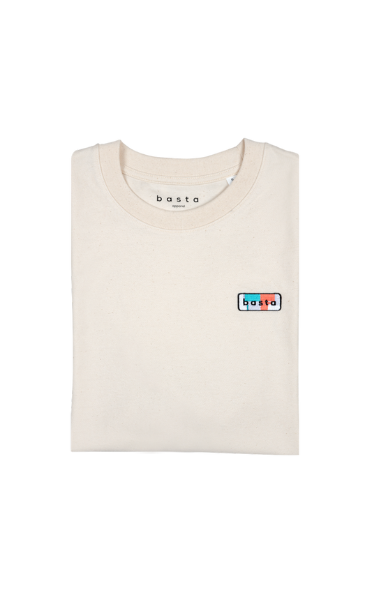 basta patch tee - Natural Raw